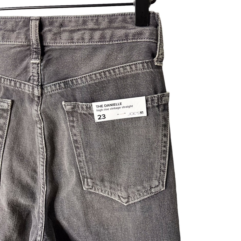 WeWoreWhat The Danielle Vintage Straight Jeans High Rise Size 23 Gray Button Fly - Picture 7 of 9